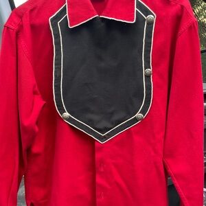 Vintage Ralph Lauren Red and Black Button Down Shirt